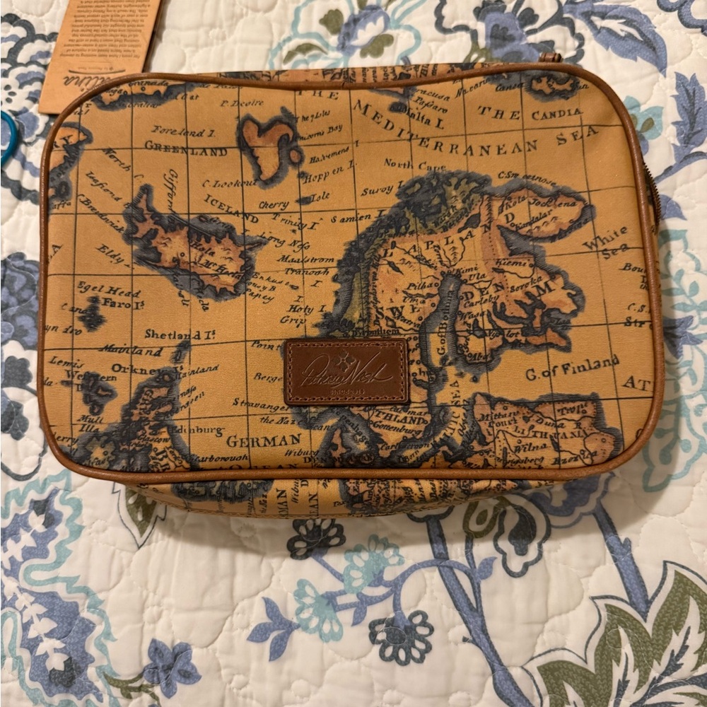 Patricia Nash Map Travel Hanging Cosmetic Bag